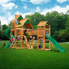 Gorilla Playsets Treasure Trove I Swing Set with Wood Roof 01-1021-AP - Swings and More