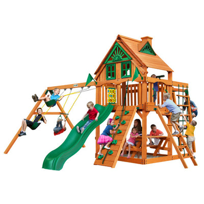 Gorilla Playset Navigator Treehouse w/ Amber Posts 01-0056-AP - Swings and More